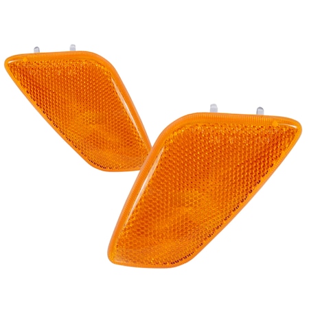 Spec-D Tuning 97-06 Jeep Wrangler Side Marker Lights Amber LSM-WRG97AM-DP